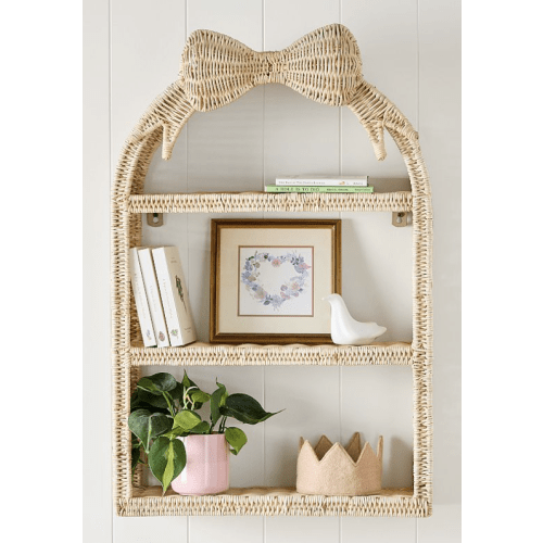 Rattan Bow Tiered Shelf (31"x20") | Pottery Barn Kids