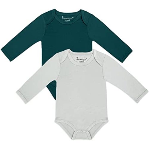 Jimonda Baby Bodysuits Long Sleeve Bamboo Onesies for Baby Boy Baby Girl Clothes 0-24Months