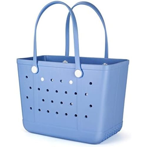 Lightweight Rubber Beach Bag X Large Tote Bag for Waterproof, Durable Open Handbag for Boat Pool Sports Gym