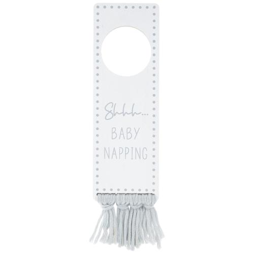 Baby Napping Wood Door Hanger