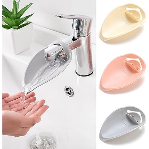 3PCS Faucet Extender for Toddlers, Splash-Proof Sink Extender for Toddlers, Bathroom & Kitchen Faucet Extender for Easy Children's Hand Washing and Tooth Brushing