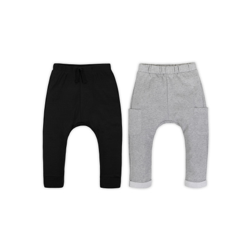 Little Star Organic Baby Unisex 2 Pk Harem Jogger Pants, Size Newborn - 24 Months