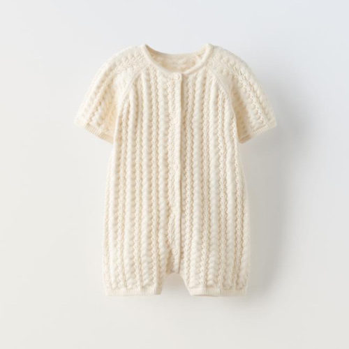 STRIPED T-SHIRTDETAILSOPEN KNIT COTTON SILK JUMPSUITFOUR-PACK OF COLORFUL SOCKS