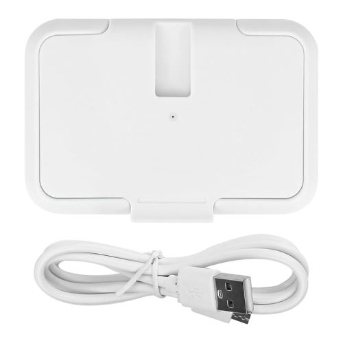 Baby Wipes Warmer Travel Wipes Warmer Portable Thermostat Reusable Wipes Heater for Home Car Travel (White)
