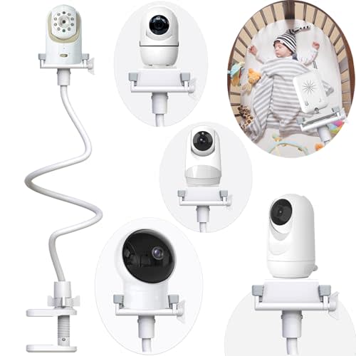 Baby Camera Mount Flexible Baby Monitor Holder Stand Compatible with Nanit Pro,Momcozy,eufy, HelloBaby HB65/HB66/HB248,ANMEATE SM935E, Infant Optics DXR-8 Pro,Any Cameras with 1/4" Screw Stand