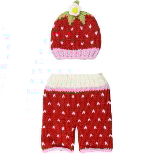 Addie Strawberry Newborn Set, Red - The Blueberry Hill | Maisonette