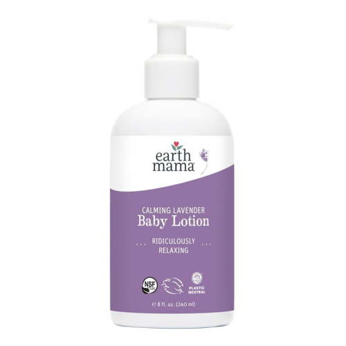 Earth Mama Organics Calming Lavender Baby Lotion, Moisturizer for Dry, Sensitive Skin, 8.0 fl oz