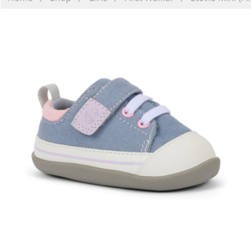 Stevie Mini (First Walker) Gray Denim - See Kai Run