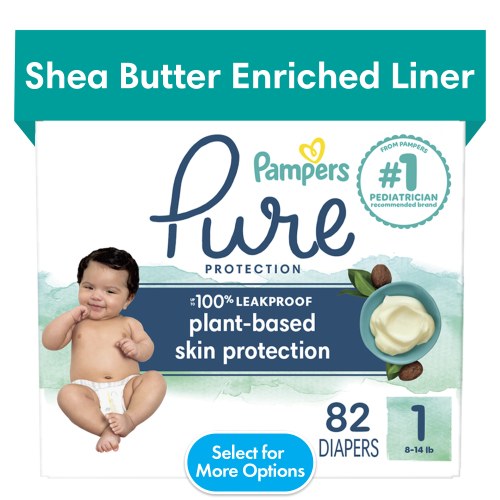 Pampers Pure Diapers Size1, 82 Count (Select for More Options)