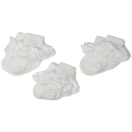 Jefferies Socks Girls 2-6X Misty Ruffle Turn Cuff 3 Pair Pack Socks