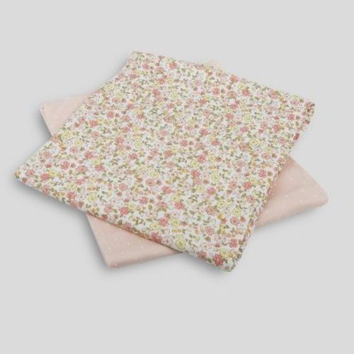 Milkberry 2 Pack Luxury Rayon Of Bamboo Muslin Swaddle Blanket For Baby Girl Floral Pink Polka Dot