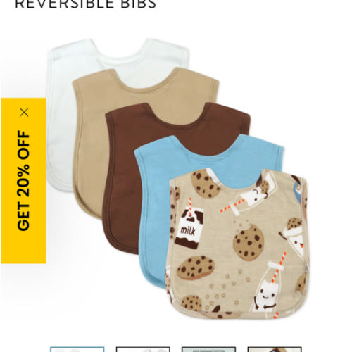 5-Pack Organic Cotton 4 in 1 Reversible Bibs | Honest Baby Clothing