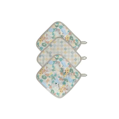 Washcloth Set - 3 Pack - Animal Puzzle