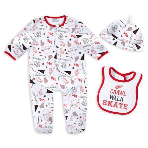 Detroit Red Wings WEAR by Erin Andrews Newborn & Infant Sleep and Play Sleeper Set with Bib