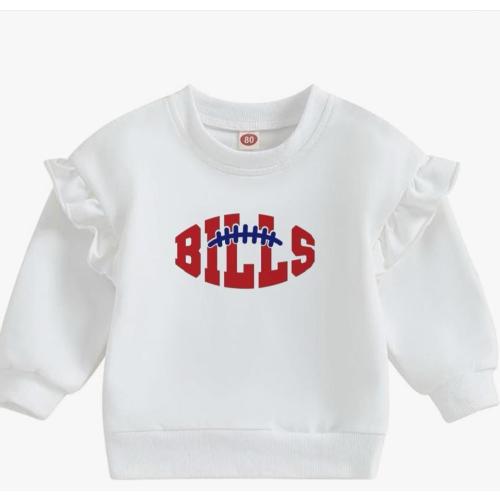 Bills Baby gear- Bills Toddler shirt - Buffalo outfit - Football Fan - Baby Buffalo Outfit - Ruffle Crewneck