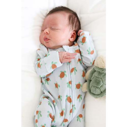 Bamboo Waffle Zipper Footie | Coastal Cruisers