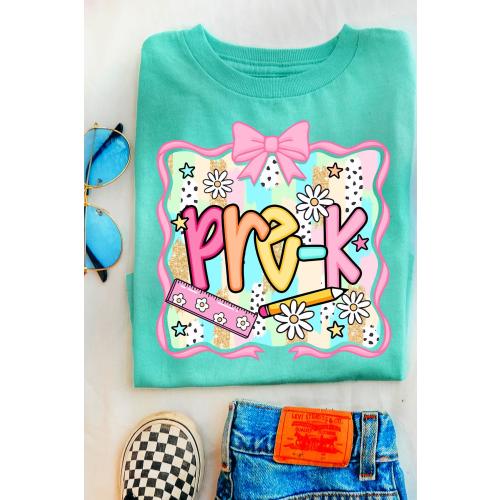 Pre- K Coquette  Bow Girls Shirt,Pre-Kindergarten First Day Shirt,Personalized First Day of Pre-K Shirt,Back To School Toddler Preppy Shirt