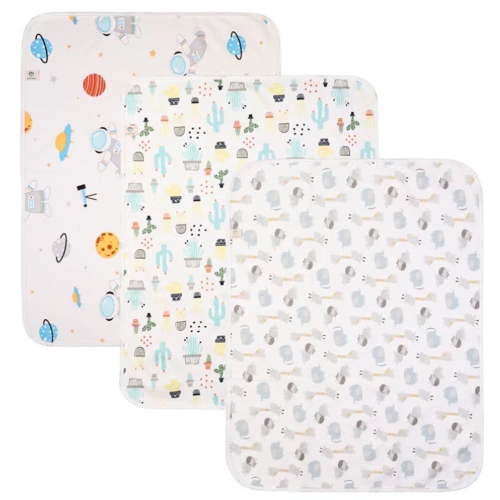Asung Baby Portable Changing Pad Diaper Urine Baby Mat 27.5X22 inch Waterproof Pads 3 Pack White