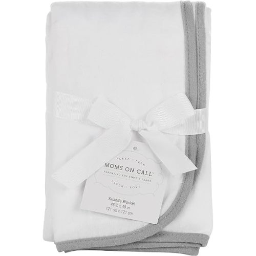 Baby & Newborn Swaddle Blanket | 0-3 Months | Nursery Baby Gift | 48 X 48 Inch | 100% Cotton | French Grey