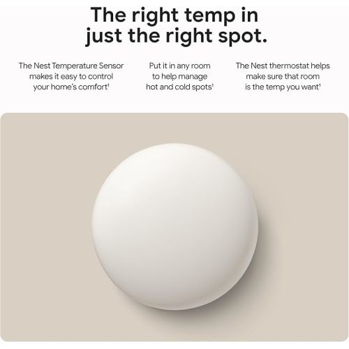 Google Nest Temperature Sensor (2nd Gen), White