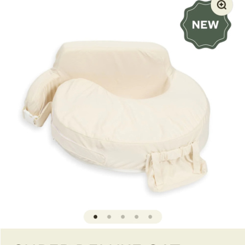 Super Deluxe Oat Nursing Pillow with 100% Organic Cotton Cover