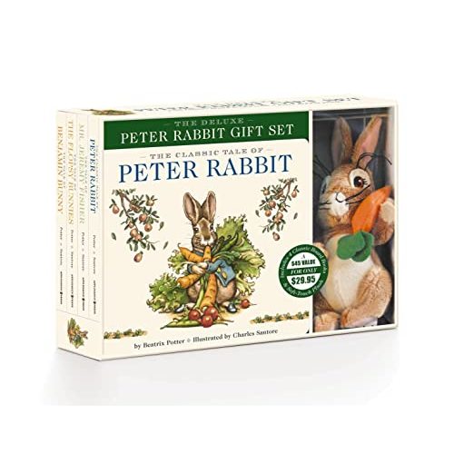The Peter Rabbit Deluxe Plush Gift Set: The Classic Edition Board Book + Plush Stuffed Animal Toy Rabbit Gift Set