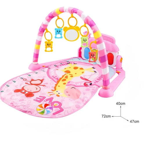 Baby Activity Gym & Play Mat with Musical Piano Keyboard - 0-36 Months Early Education Toys, Newborn Crawling Blanket Pedal Play Mat for Infant Gifts