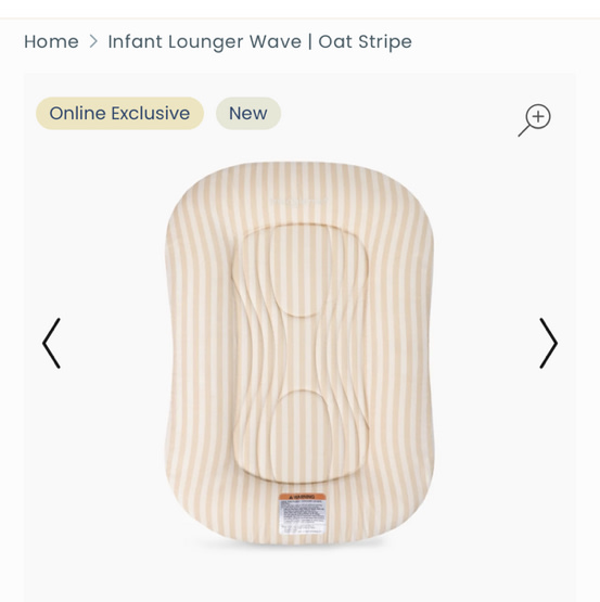 Infant Lounger Wave | Oat Stripe