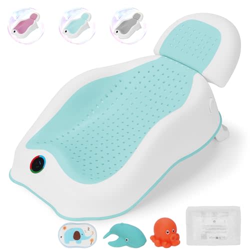 babove Baby Bath Tub|Newborn Bathtub,with Thermometer Baby Bathtub,Baby Bath Support for Baby Bathtub for Infant Newborn Essentials Must Haves-Baby tub (Green)