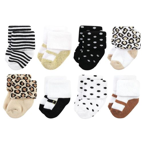Hudson Baby Baby Girls' Cotton Rich Newborn and Terry Socks