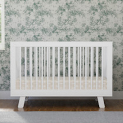 babyletto Hudson 3-in-1 Convertible Crib with Toddler Bed Conversion Kit - White