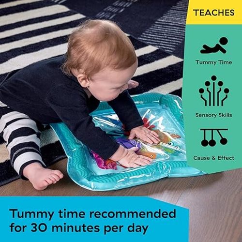 Baby Einstein Ocean Explorers Sensory Splash Water Play Mat for Babies 0-36 Months, Mess-Free Tummy Time or Seated Play