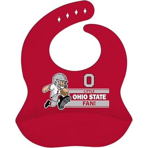 Baby Fanatic NCAA Silicone Bib - Premium Quality, Educational, and Fun Activity for Kids and Families