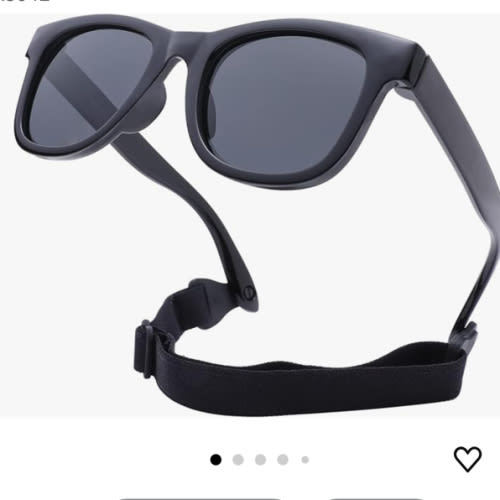 COASION Bendable Flexible Polarized Newborn Baby Sunglasses with Strap for Infant Boys Girls Age 0-12 Months CA8042