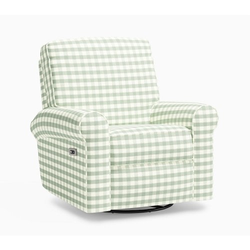 Comfort Power Recliner Performance Gingham Sage