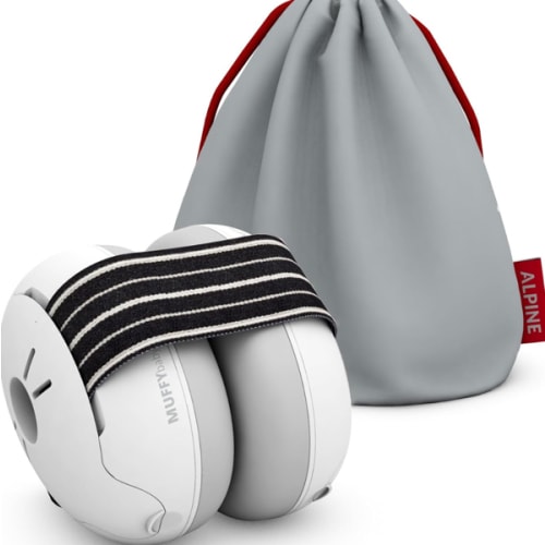 Alpine Muffy Baby Ear Protection for Babies and Toddlers up to 36 Months - CE & ANSI Certified - Noise Reduction Earmuffs - Comfortable Baby Headphones Against Hearing Damage & Improves Sleep - Black