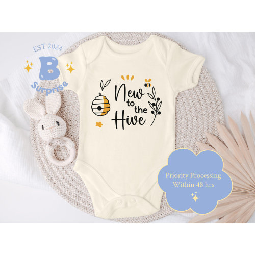 Bee Onesie® | New to the Hive Baby Bodysuit