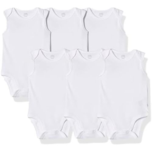 Amazon Essentials Unisex Babies' Sleeveless Bodysuits, Pack of 6