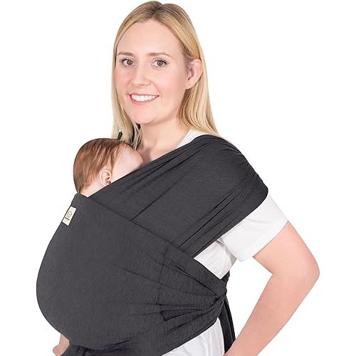 KeaBabies Baby Wrap Carrier Ring Sling - Easy to Wear, Adjustable D-Lite Baby Carrier Newborn to Toddler, Infant Carrying Shirt, Hands Free Bonding, Breathable Fabric Wearing Wrap (Mystic Gray)