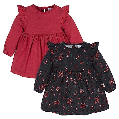 Gerber Baby Girls' Toddler 2-Pack Long Sleeve Dresses