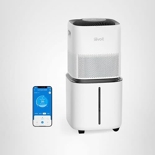 LEVOIT Superior 6000S Smart Evaporative Humidifiers for Home Whole House up to 3000ft², 6 Gal, Last 72-Hour, Premium Filter, Dry Mode, Wheels & Water Fill Hose & Foldable Storage - Quiet Sleep Mode