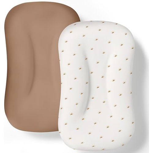Baby Lounger Cover 2 Pack - Silky Soft and Breathable Infant Lounger Cover, Newborn Lounger Slipcover for Baby Boys Girls, Fits Cpzzkq & Most Loungers, Cover Only, Brown