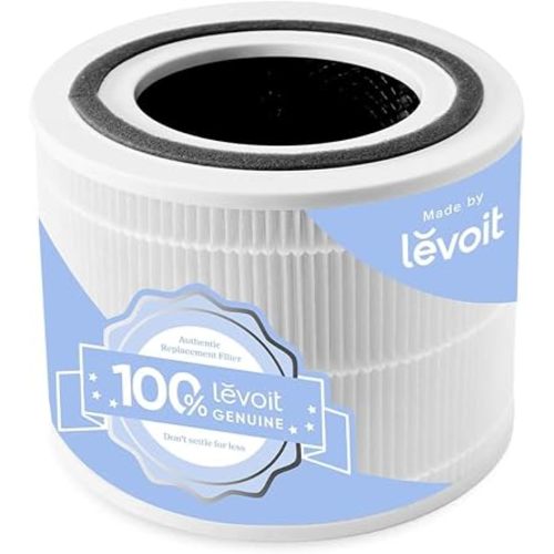 Levoit Core 300-P Air Purifier Genuine Replacement Filter, Core300S-P Filter, AHAM VERIFIDE, Supports HEPA Sleep Mode, High-Efficiency Activated Carbon, Removes Smoke Odor, Allergens,Core 300-RF,1Pack