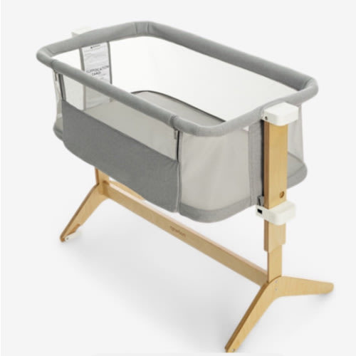 Newton Baby Bassinet & Bedside Sleeper with Mattress & Sheet - 100% Breathable & Washable, Removable Dual-Layer Cover | Solid Birch Frame Adjustable Height & Infant Access Opening