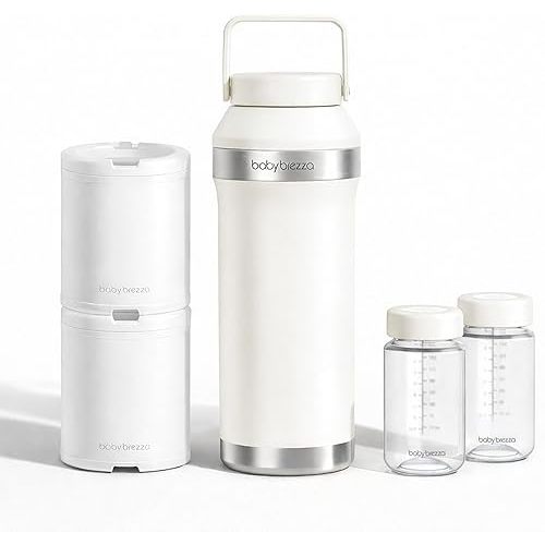 Baby Brezza All-Day Breastmilk Portable Cooler, 20 oz, Soft White