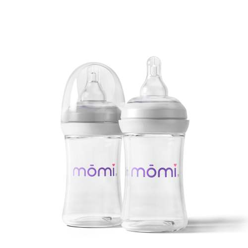 mōmi breast-like bottle sets, 4oz glass
