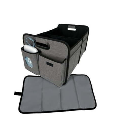 Monbebe Collapsible Trunk Organizer & Changing Station with Wipes Case, Soho, Infant & Toddler, Unisex
