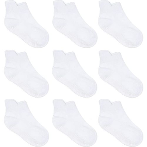 Zaples Baby Non Slip Grip Ankle Socks with Non Skid Soles for Infants Toddlers Kids Boys Girls