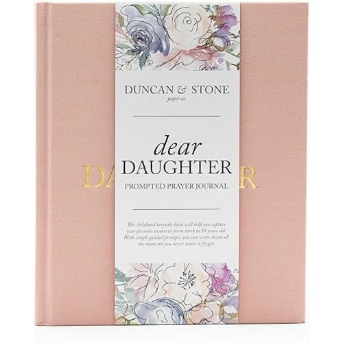 Mother Daughter Journal – Durable Dear Daughter Journal Keepsake – Linen Baby Memory Book - Unique Gifts for Daughter (Pink, 230 Pages)