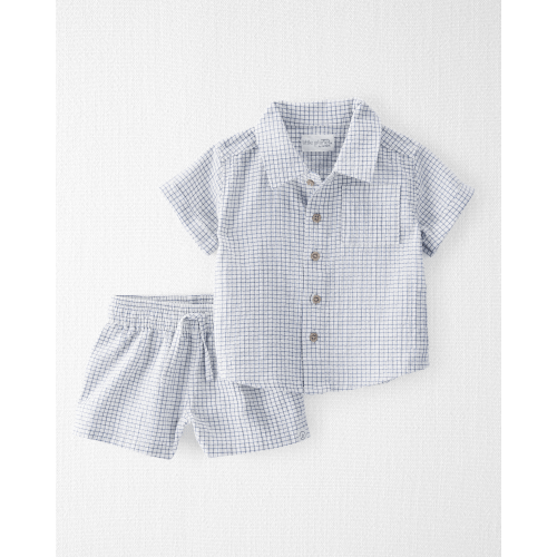 Baby 2-Piece Organic Cotton Gauze Checkered Set - Little Planet | Carter's